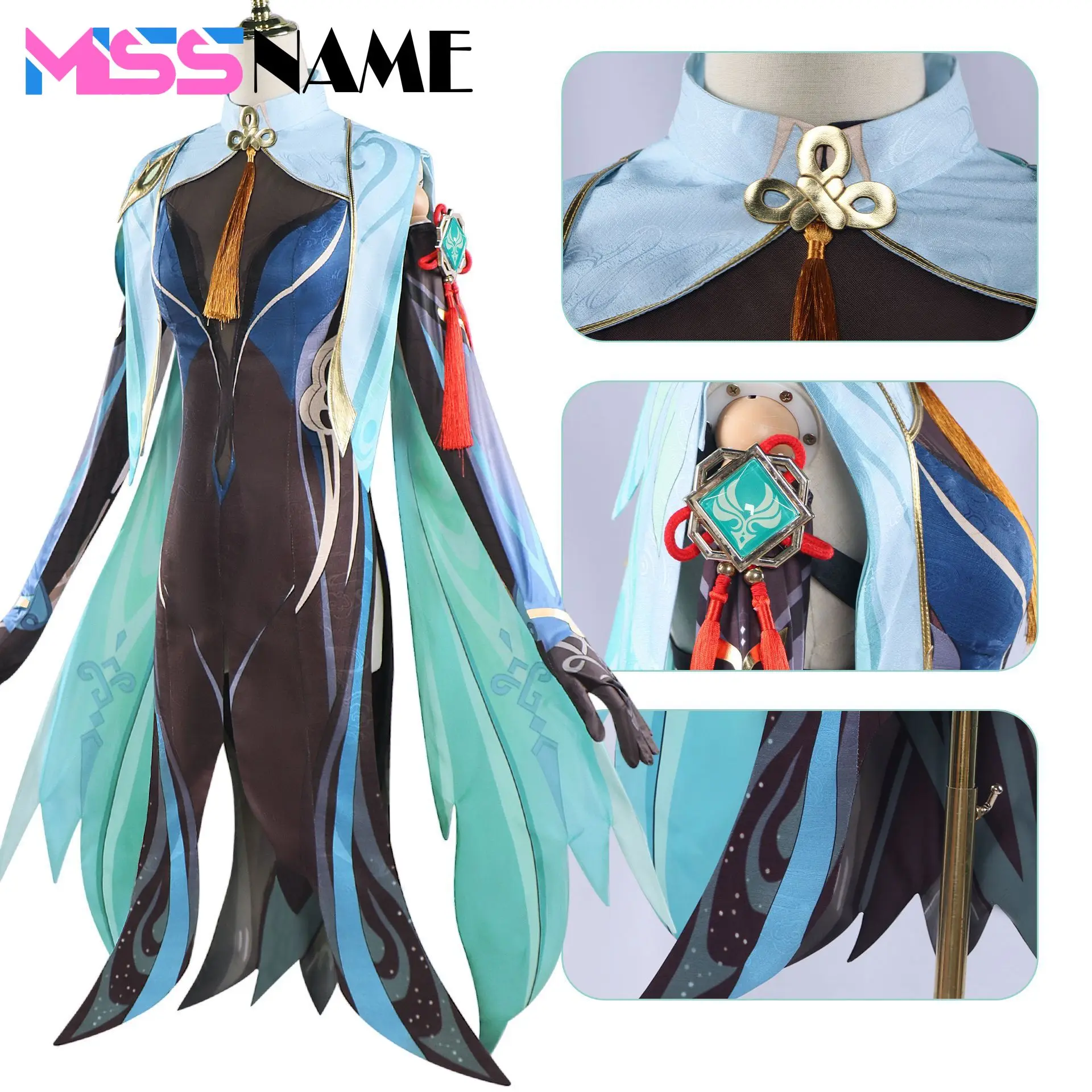 Cloud Retainer Xianyun Cosplay GenshinImpact Cosplay Costume Party Clothing Role Play Comic Con Wigs Coser Prop