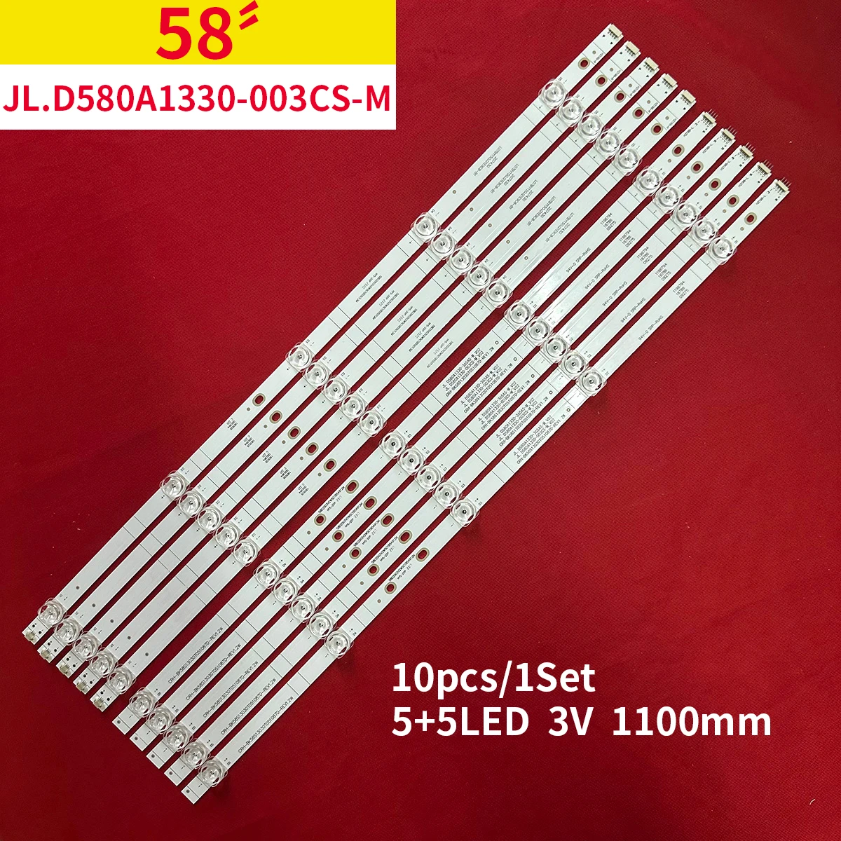 

1set LED bar For 58" TV HZ58A65E 58A6100UW HZ58A55 H58E3A JL.D580A1330-365AS-M_V2.0 JL.D580A1330-003CS-M_V02