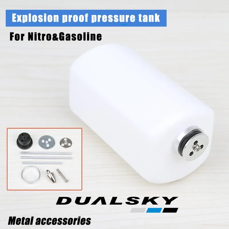 Tanque de combustible de gas metanol a prueba de explosiones y resistente a la presión para aeromodelos, para motores YS, OS, Saito, DLE y otros.