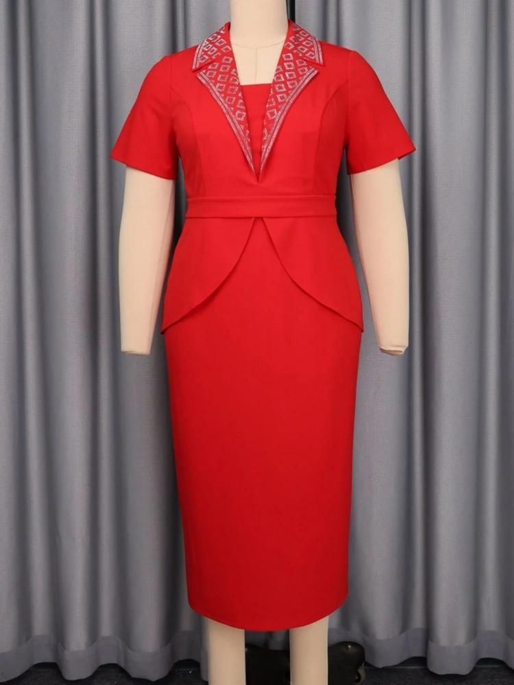 

Африканские платья для женщин больших размеров, элегантное платье-карандаш с короткими рукавами, традиционная африканская одежда для женщин, сказочные платья