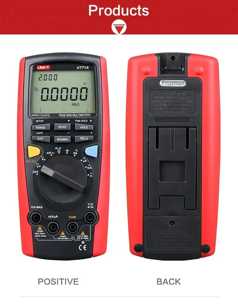 UNI-T UT71A UT71B UT71C UT71D UT71E Handheld True RMS Intelligent Digital Multimeter PC Communication/Data Storage