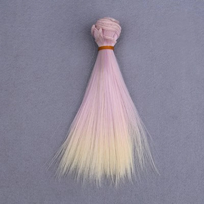 Cabelo Liso e Peruca para Bonecas Barbie, Cabelo DIY, BJD para Monster High, 15cm, Atacado, Frete Grátis