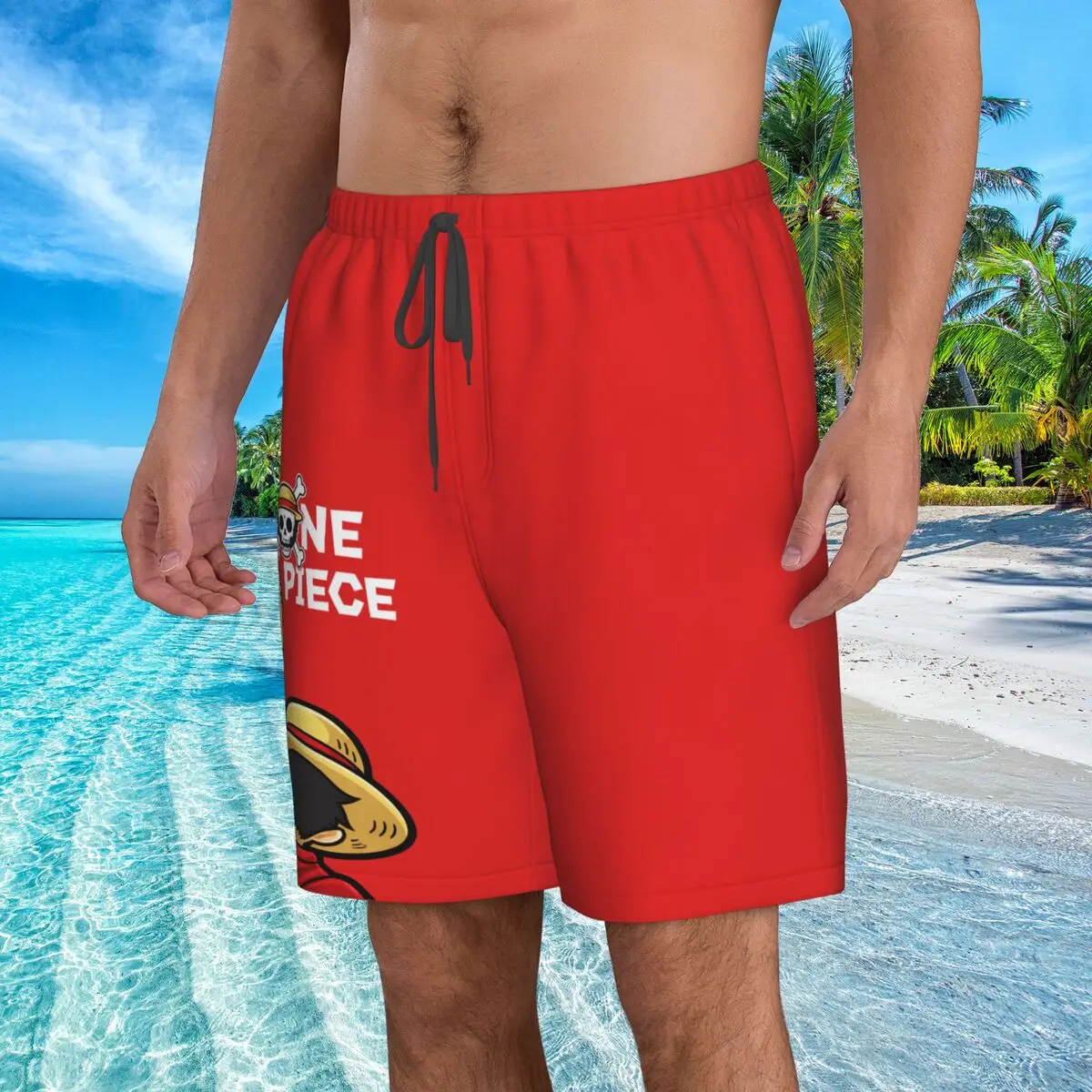 

New Shorts One Piece Anime Summer Men's Beachwear Men Swimming Shorts