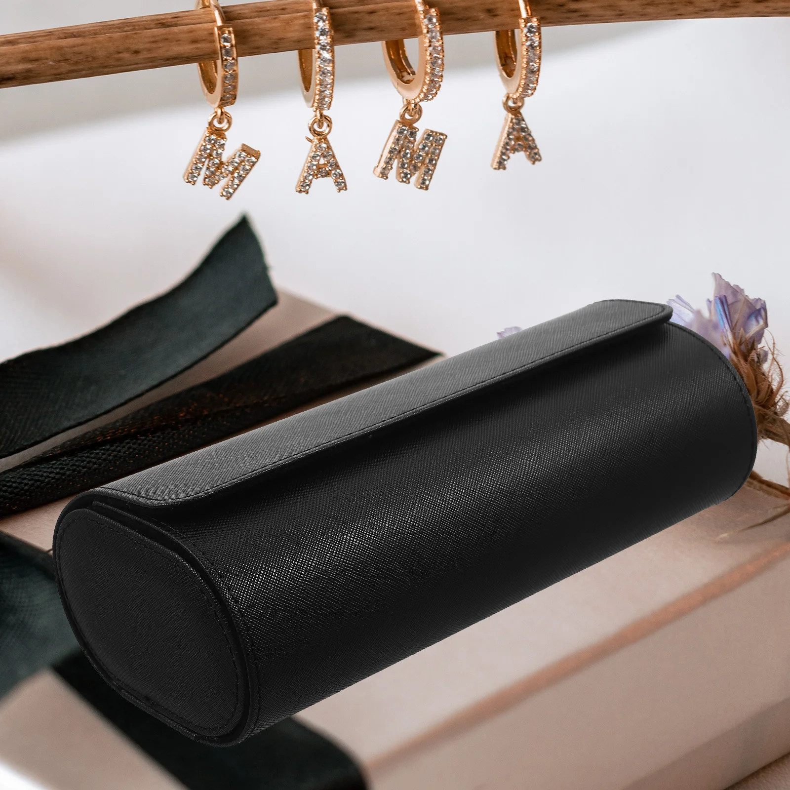 

1Pcs Portable Round 3 Slots Watch Box Storage Organizer PU Material Vintage Case Travel Jewelry Holder