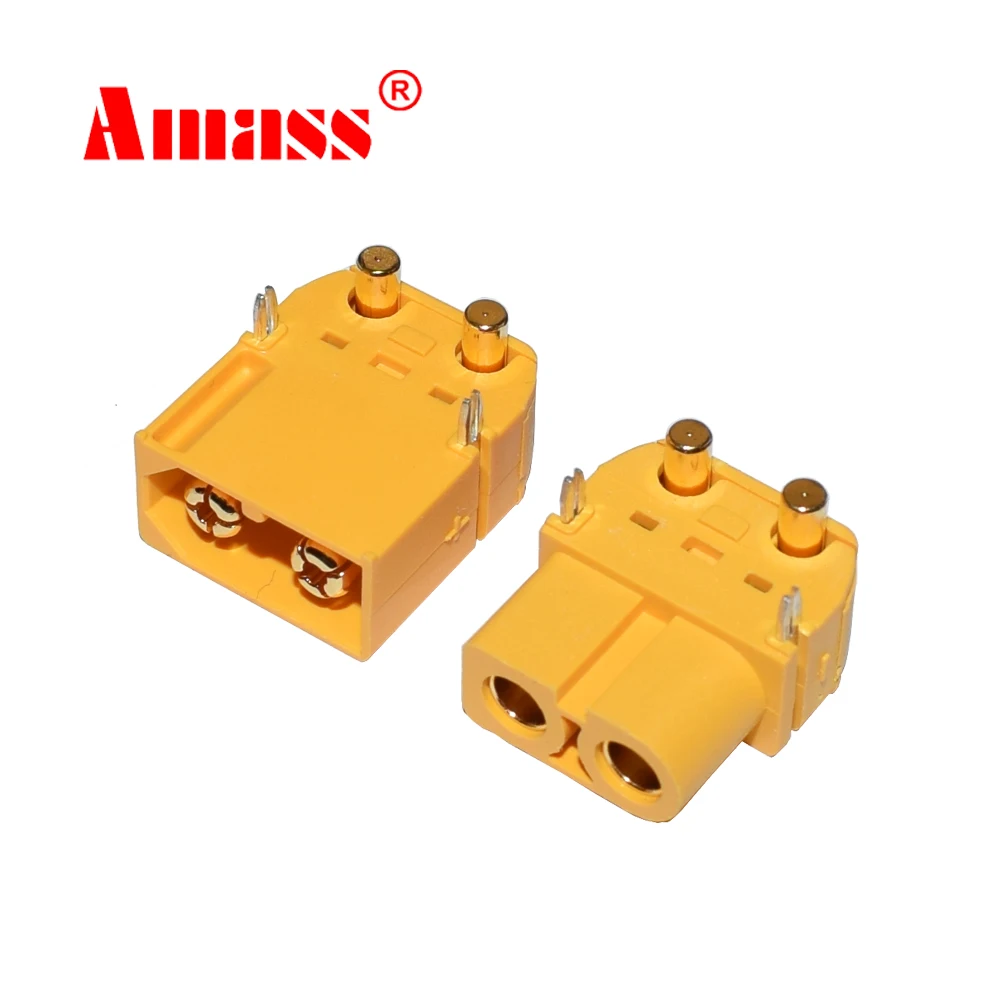 Amass XT60PW conector XT60PW enchufe modelo Horizontal batería Lipo macho hembra conector PCB enchufe de placa para batería RC Quadcopter