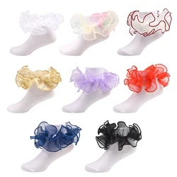 Chaussettes en dentelle à froufrous pour enfants, 600 chaussettes de danse princesse blanches, 2006-enfants/enfants/grandes