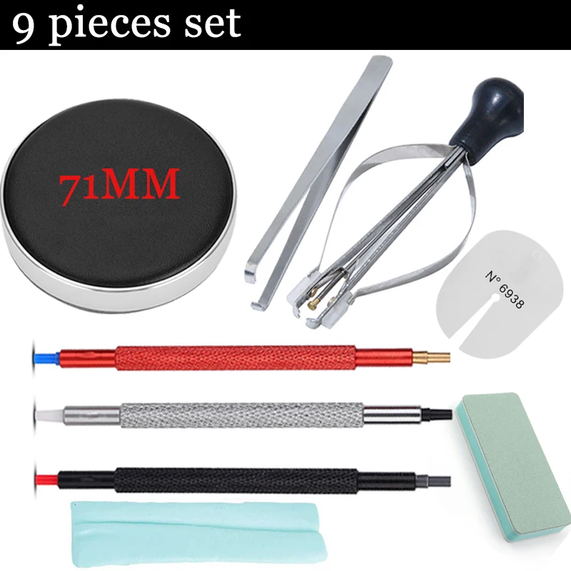 BOXUEQI 3/5/6/9PCS Uhr Hand Presser Drücker Fitting Set Kit Uhrmacher Uhr Reparatur Tool Kit doppelseitige Nadel Stift Und Nadel Set 8