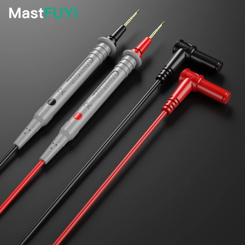 High-End Precision Gold-Plated Test Leads, Universal for Digital Multimeter/Clamp Meter, Soft Silicone Wire with Sharp Tip