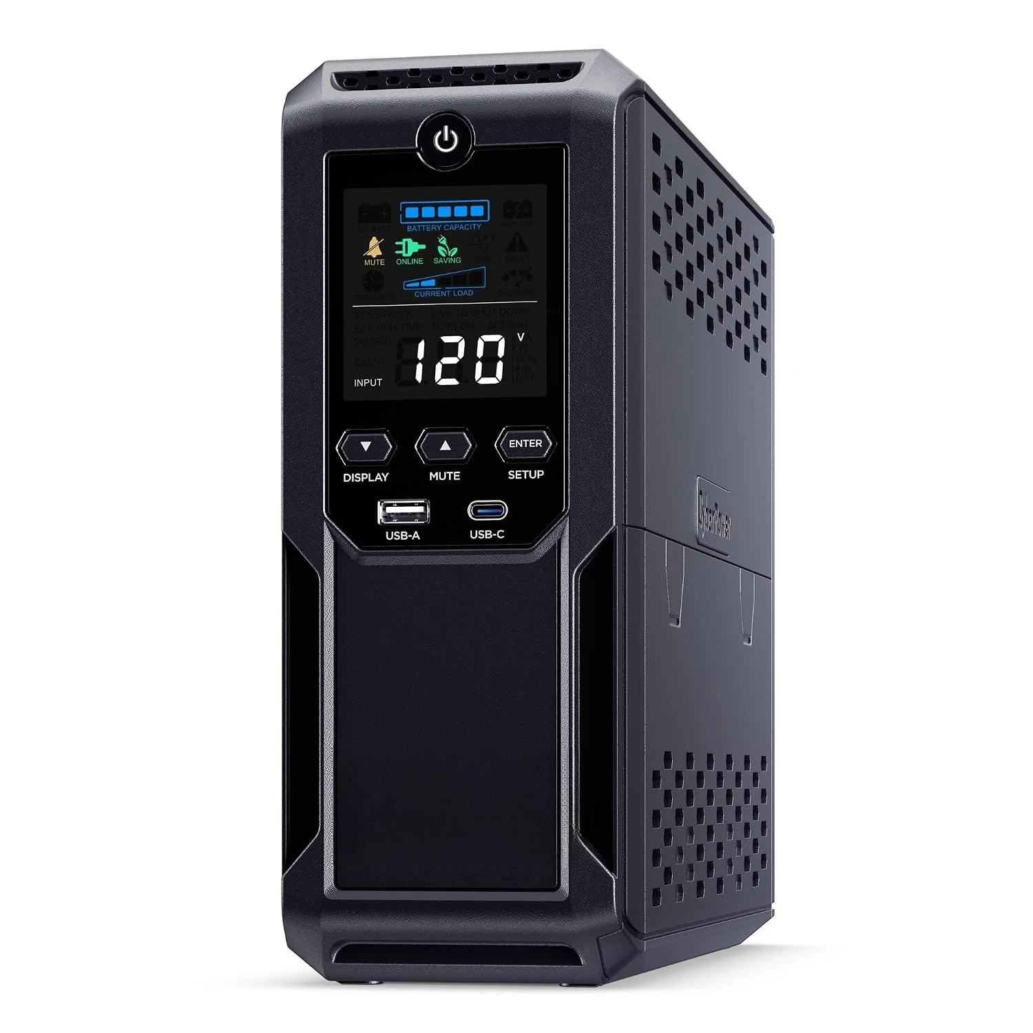 CP1500AVRLCD3 Intelligent LCD UPS Battery Backup  1500VA/900W, 12 Outlets, 2 USB Ports, AVR, Mini Tower, UL, Customized