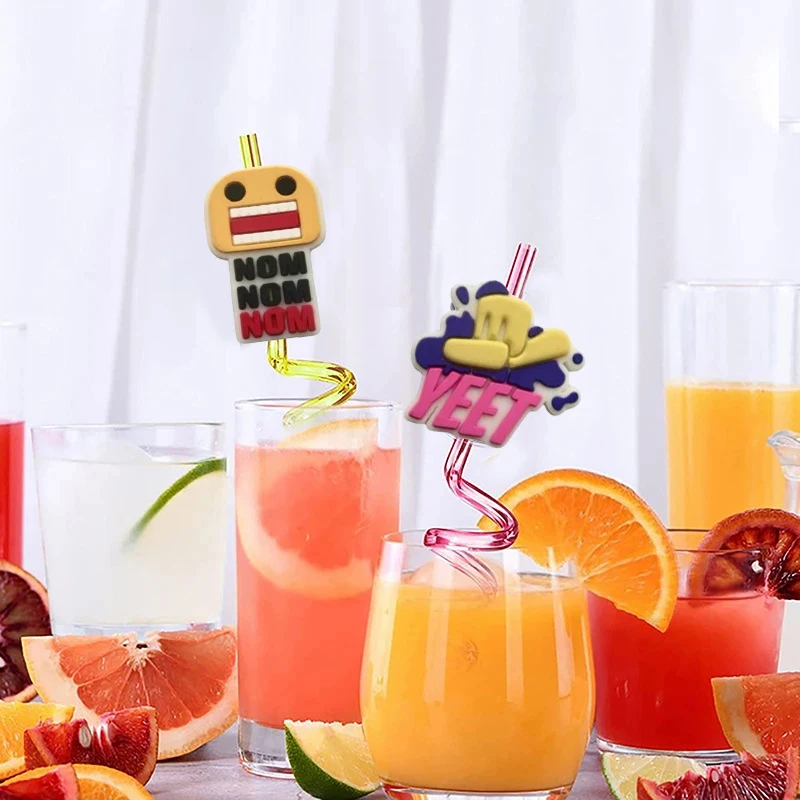 Roblox Feestartikelen Herbruikbare Rietjes Robot Cartoon Verjaardagsfeestje Decoratie Feestartikelen Plastic Rietjes Kinderen Jongens Feestcadeaus