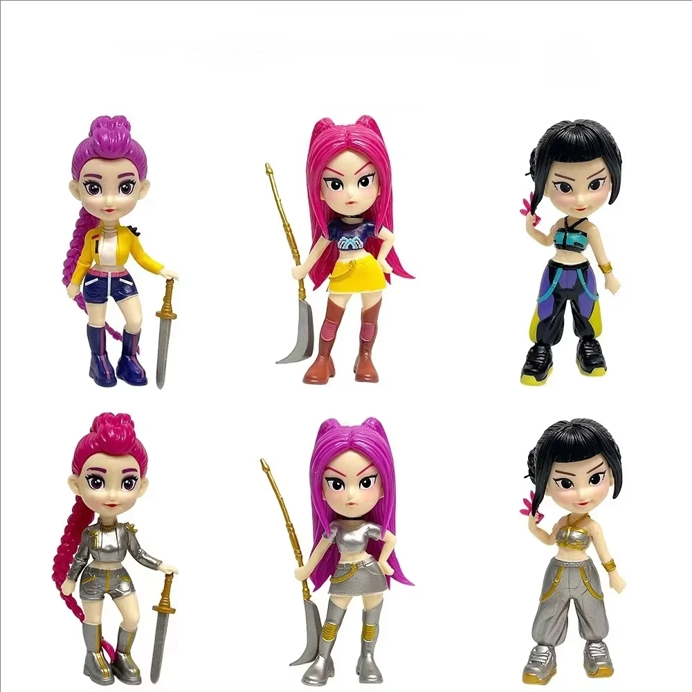 Nuovo 6 pezzi Anime KPop Devil Hunter bambola giocattolo in vinile Rumi Mira Zoi personaggio maschera in vinile scatola cieca ornamento giocattolo regalo di compleanno