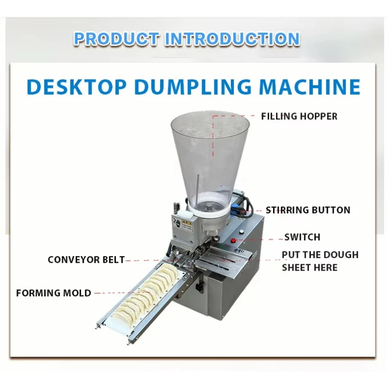 Customized Dumpling Machine Australian Dumpling Filling and Folding Machine Semi-automatic Dumpling Machine