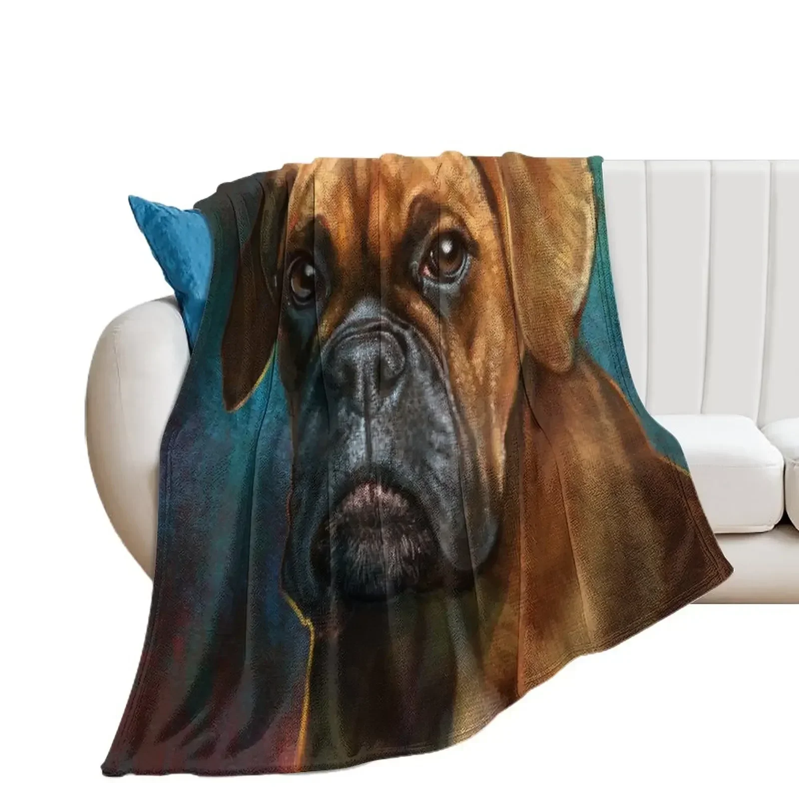 Dog 10, Boxer. Throw Blanket Moving manga Kid'S Stuffeds Blankets