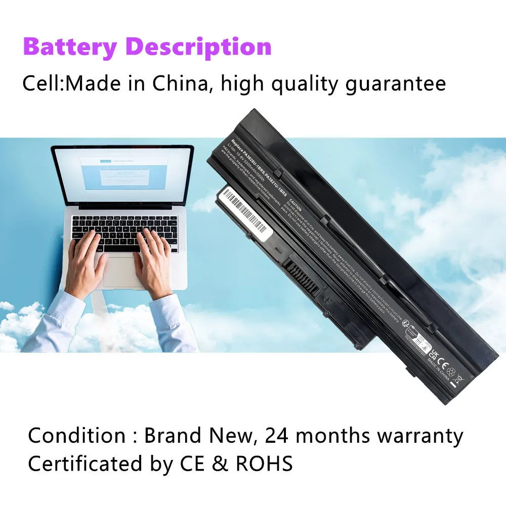 Laptop Battery For Toshiba Satellite T230 T210D T235D T235 Mini NB500 NB505 PA3820U-1BRS PA3821U-1BRS