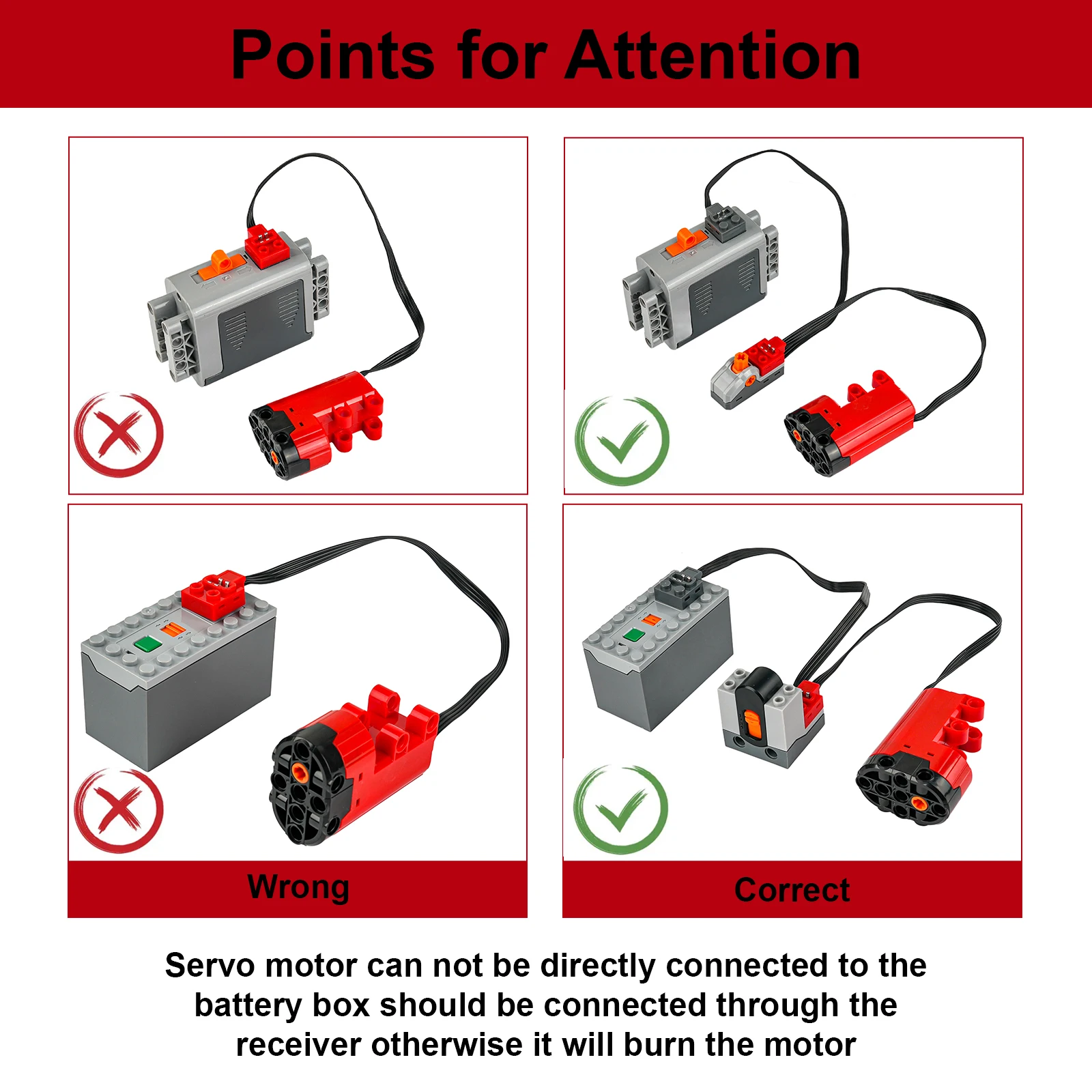 Enhanced Version MOC Power Functions M-Motor L XL Motor Servo Motor Power Group High Speed for 88003 88004 8882 Building Blocks