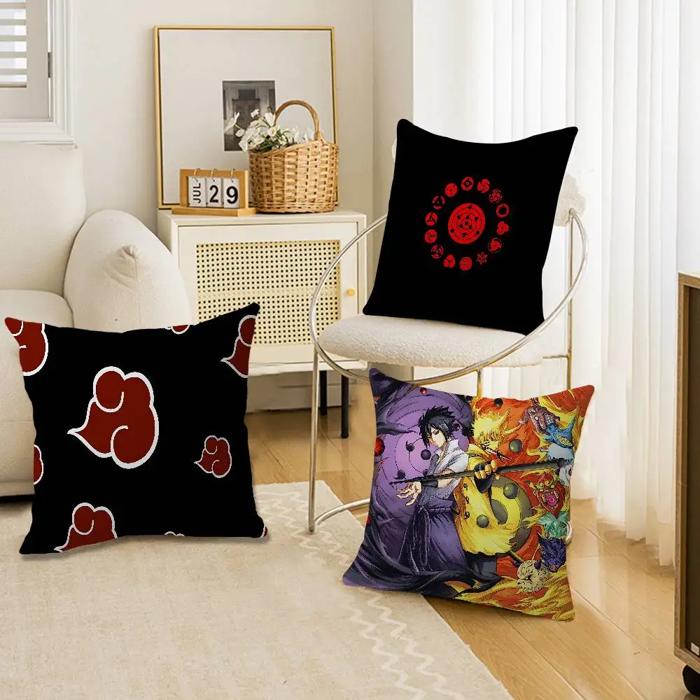 Funda de cojín con diseño de arce de Anime N-Narutos-Japón, decoración de cosecha feliz de otoño, funda de almohada decorativa para vacaciones