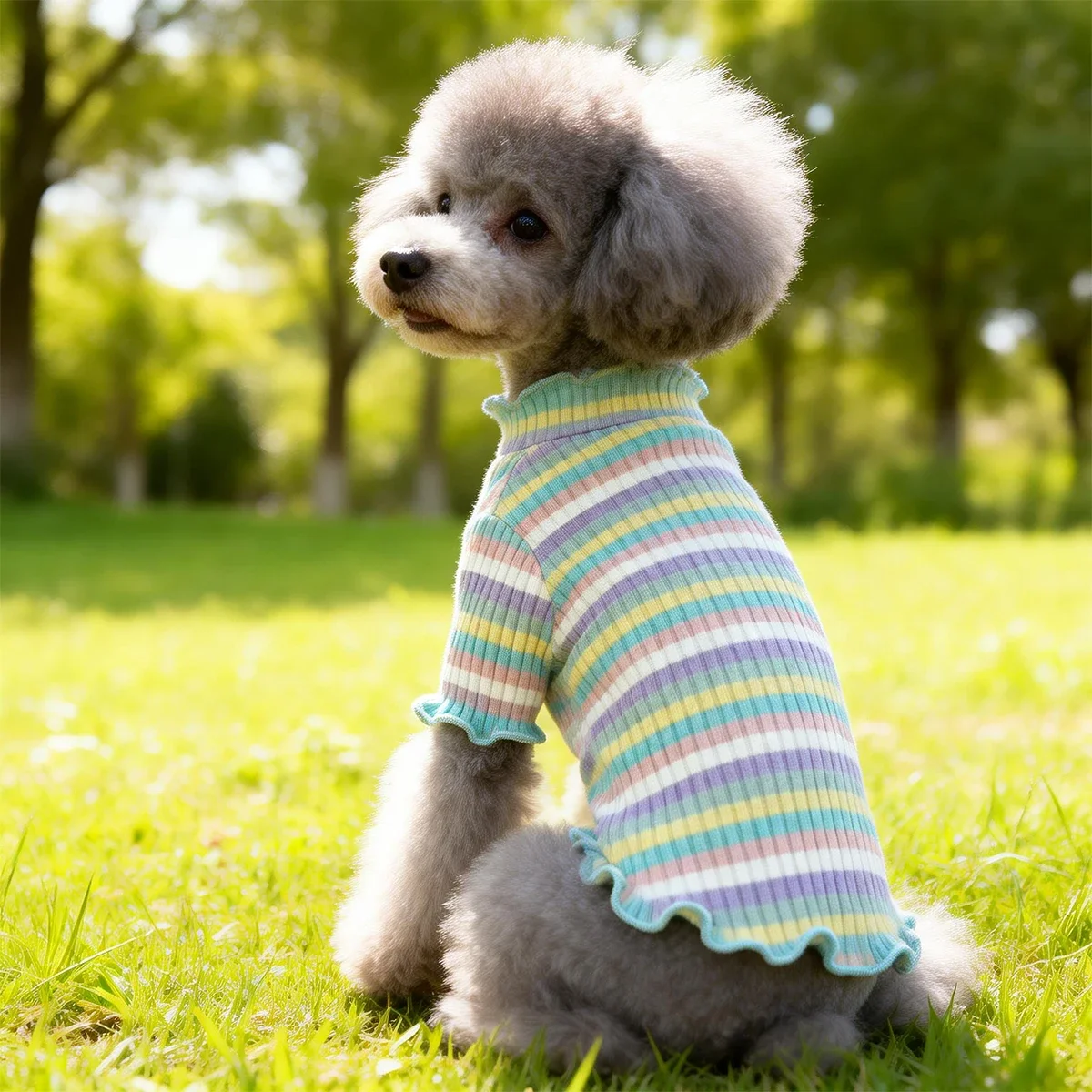 1PC Pet Dog Clothes Puppy Vest T-shirt Shirt Cute Spring Pet Skirt Dress Roupas para cães Bottoming Shirt Dog