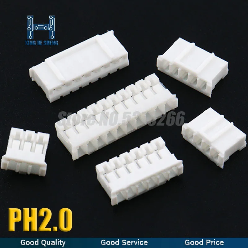 50PCS  PH 2.0 XH 2.54 mm Pitch Connector JST 2.54mm 2/3/4/5/6/7/8/9/10/11/12/13/14/15/16P/18P Pin 2.0mm Housing Shell