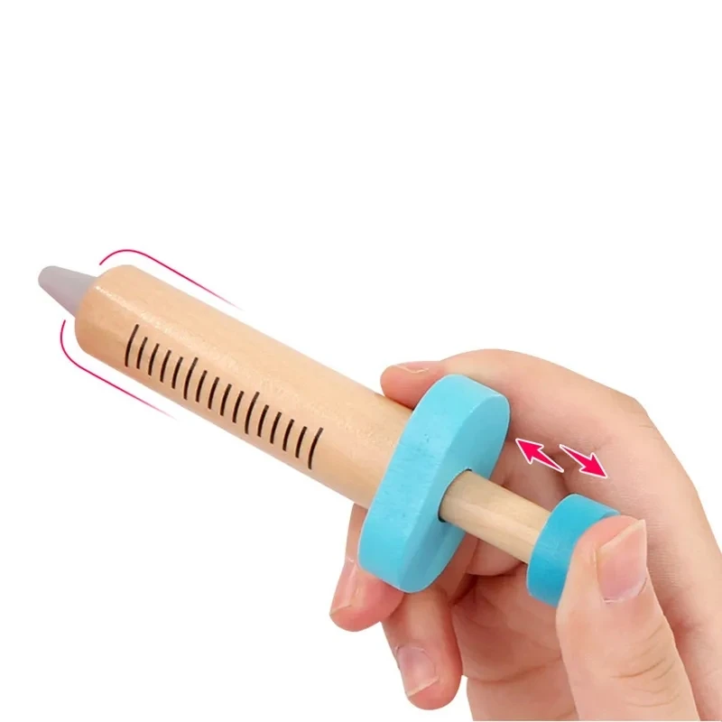 خشبية التظاهر اللعب الطبيب ألعاب تعليمية للأطفال ، المحاكاة الطبية ، الطب الصدر مجموعة ، لعب دور لعبة للأطفال