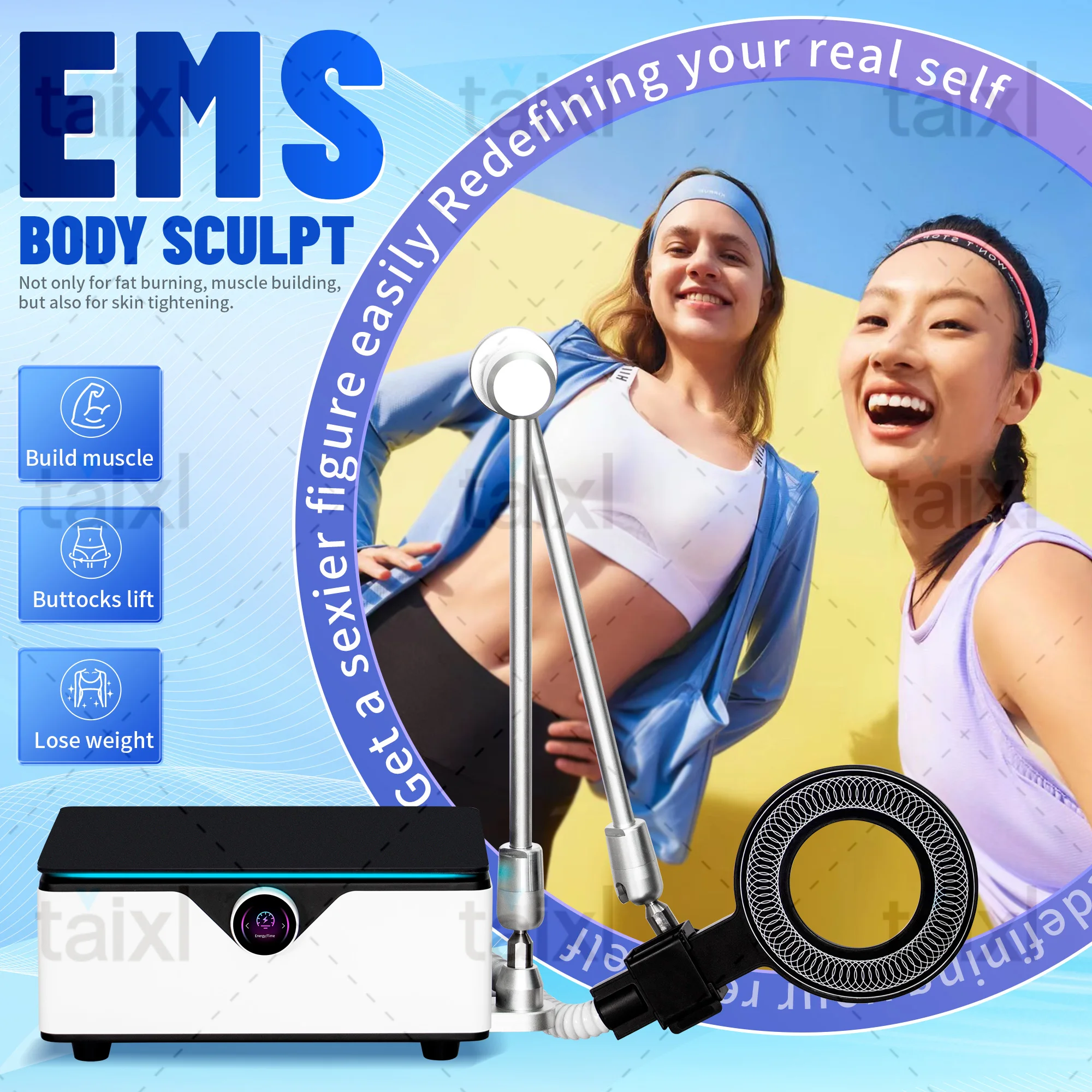 

Portable EMS Electromagnetic Stimulate Muscle Weight loss Machine Ems Professional NEO Rf Body Sculpt Slimming Machine Fat Burn