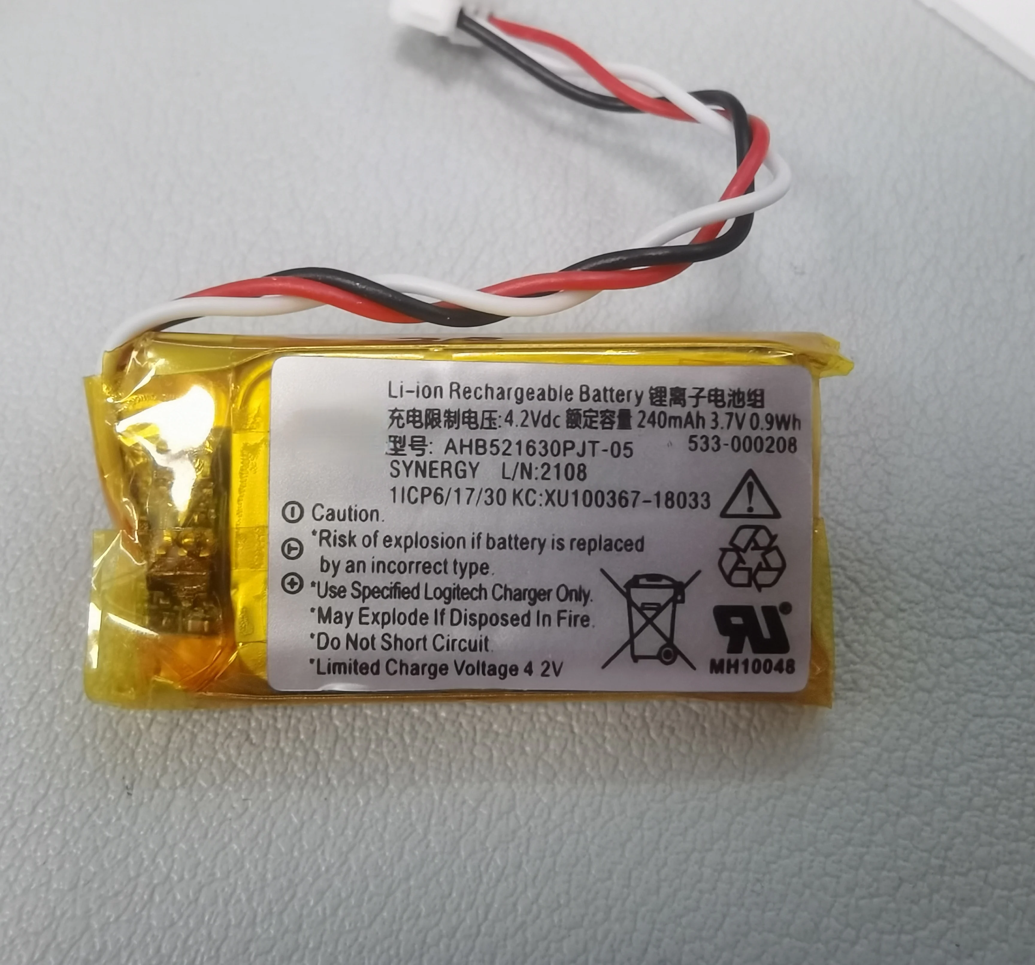 3.7V 240mAh Replacement Battery For Logitech G Pro X GPW 1 2 Wireless Mouse Feet Skates AHB521630PJT-05 Superlight M-R0070 SPEED