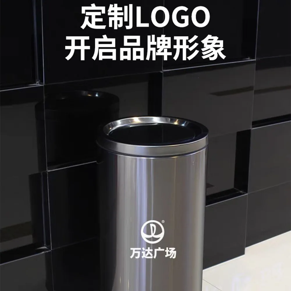 Stainless Steel Indoor And Outdoor High-value Round Hong Kong-style Bucket Hotel Shopping Mall Lobby Commercial Large-capacity