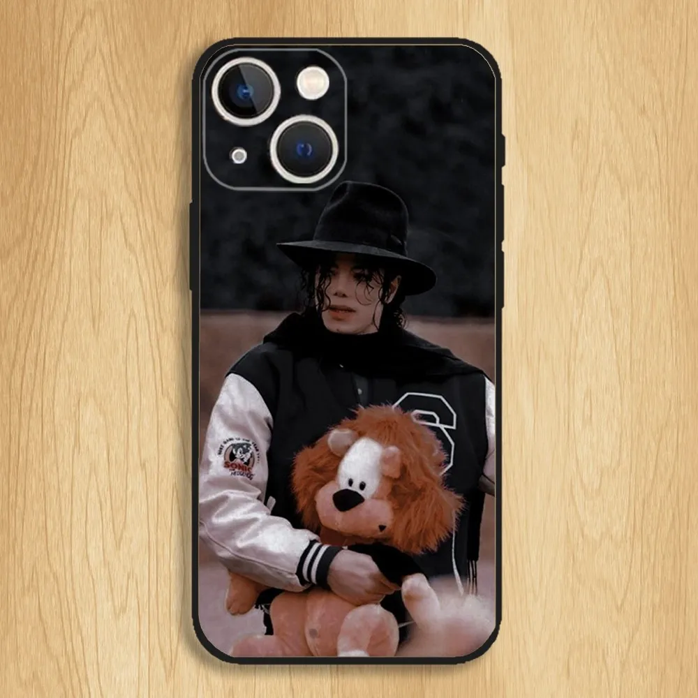 Michael Jackson Singer Phone Case For iPhone15,14,13,12,11,Pro,Max,Plus,Mini,X,XS,XR,8,7,6,S,Plus,SE Soft Black Case