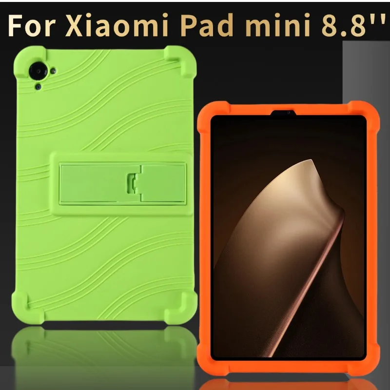 Case for Xiaomi Pad Mini Cover 8.8 Inch, Kids Friendly Soft Silicone Adjustable Stand Cover