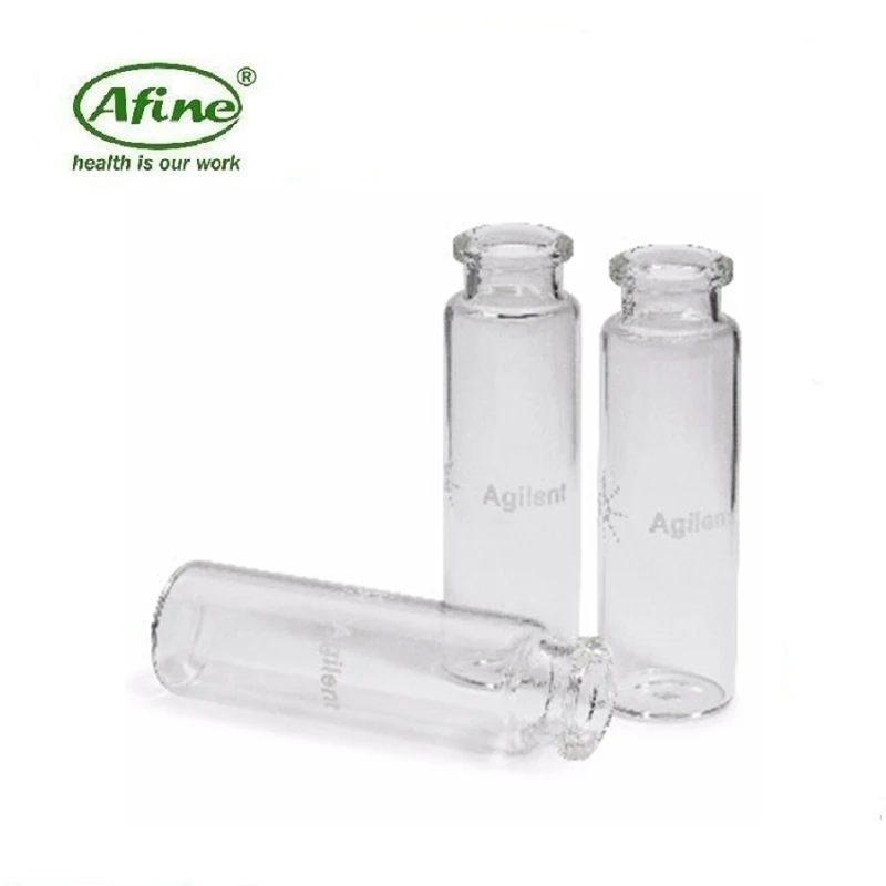 AFINE Agilent Headspace Vials & Caps for 5182-0837 certified, crimp, clear, flat bottom, 20 mL,vial size: 22.75 x 75 mm