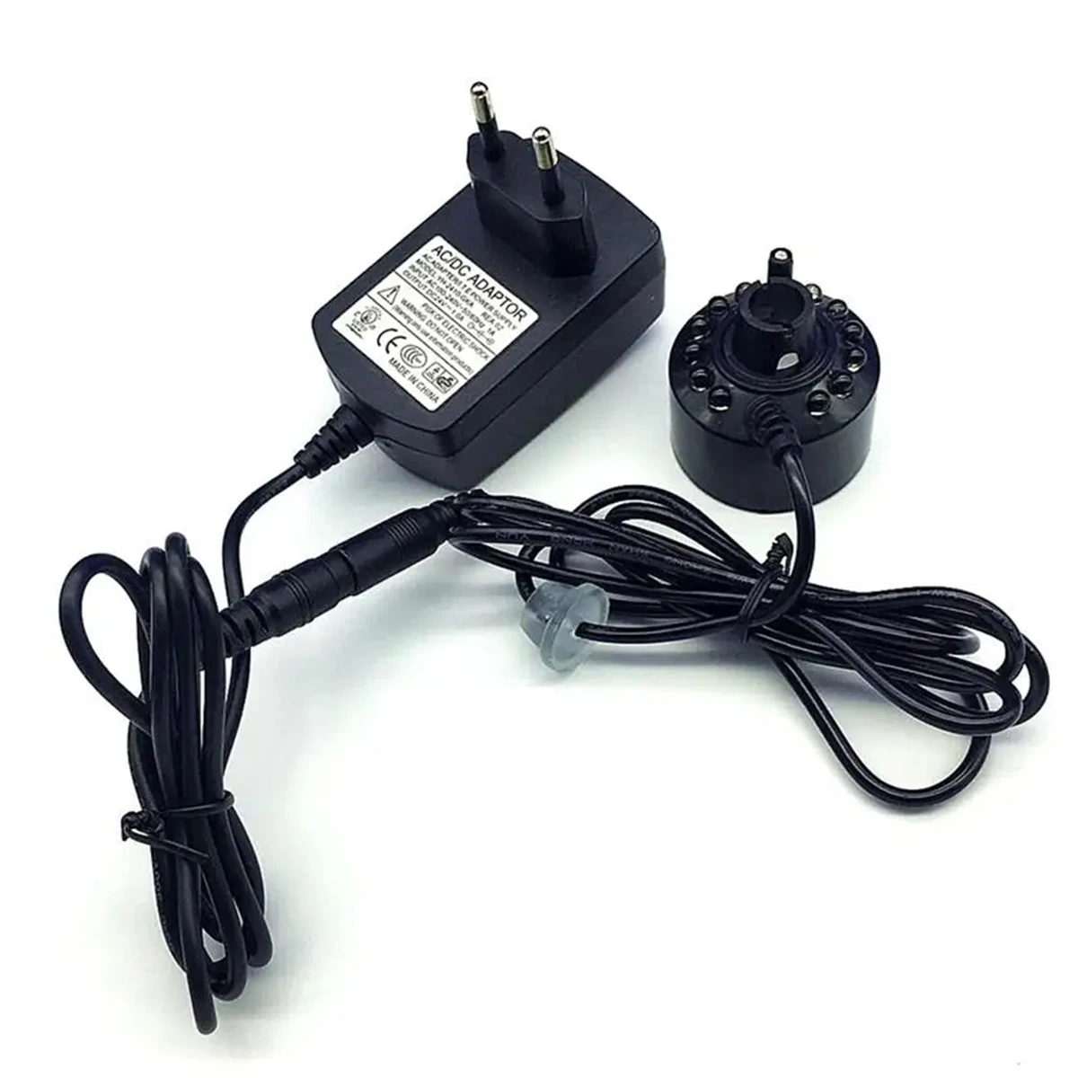12 LED Fish Tank Ultrasonic Mist Maker 24V Water Fountain Pond Nebulizer Atomizer Head Air Humidifier Incubator Humidifier 1 Set