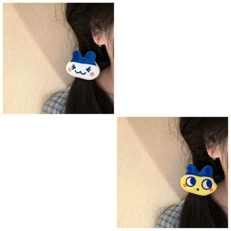 Cute Tamagotchi Hair Tie Plush Doll Cartoon Elastic Band Sweet Girl Japanese Style Head Rope Twin Tail Hair Accessories view 4