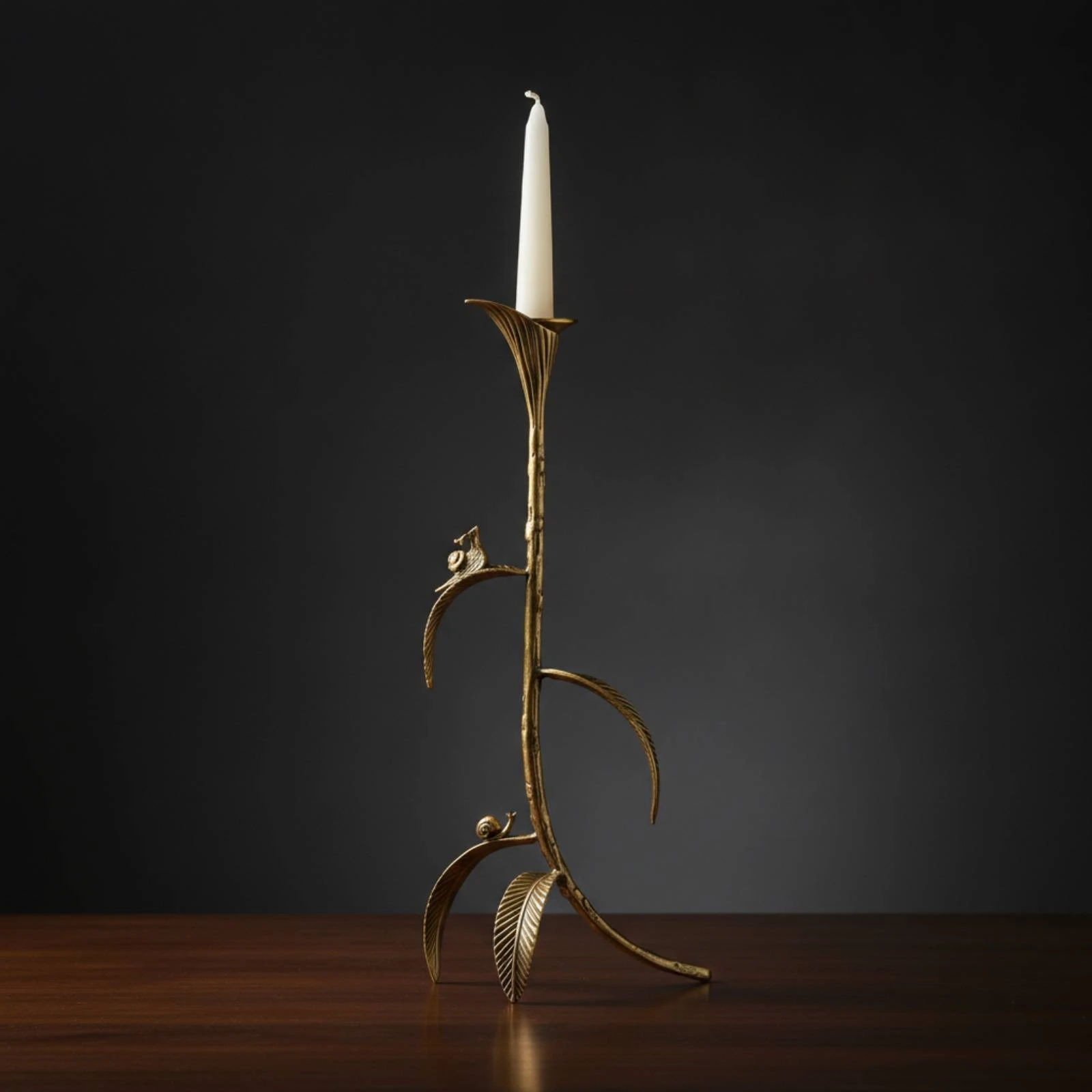 Taper Candle Holder Vintage Brass Candle Holder Decor Distressed Candles Timeless for Candlelit Dinners