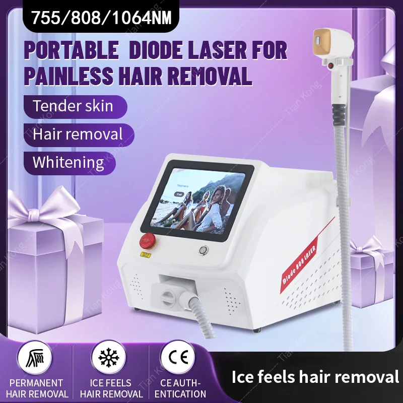 808 Diode Painless Hair Removal Machine 2000W High Power Ice Platinum 3 Wavelength 755 808 1064 For Salon Beauty