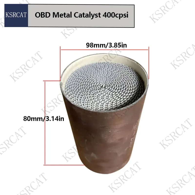 High Performance 98*80MM METAL Honeycomb Catalyst 400CPSI OBD Diagnosis Metallic Round Catalytic Converter FIT FOR Car Exhaust