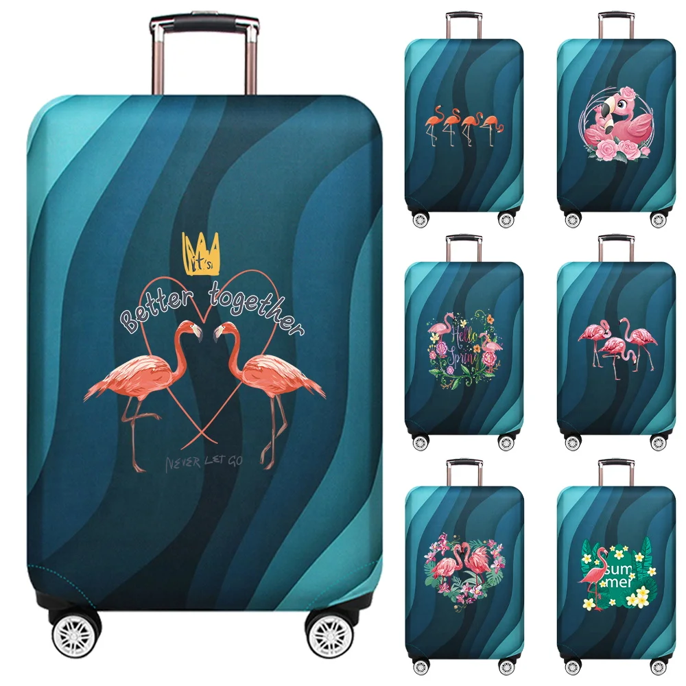 Fashion Travel Suitcase Elastic Protective Cover Luggage Protective Cover Flamingo Series Suitable for 18-32 Inch Suitcases