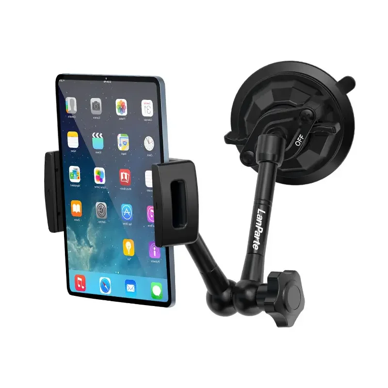 Lanparte Dashboard Tablet Holder for Car Suction Cup Car Mount with Large Clamp for 6