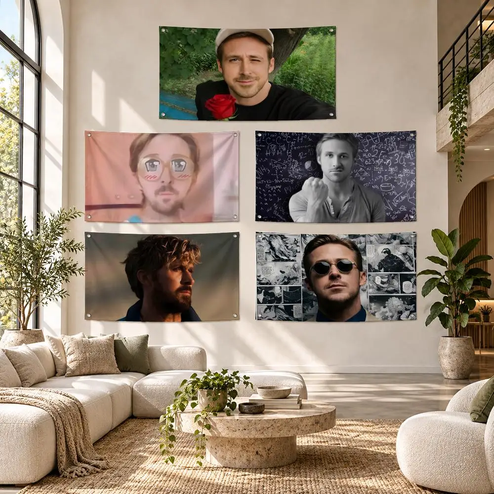 Actor R-Ryan Gosling Flags Soft Durable Tapestry Skin-friendly Outdoor Party Home Living Room Bar Bedroom Decoration