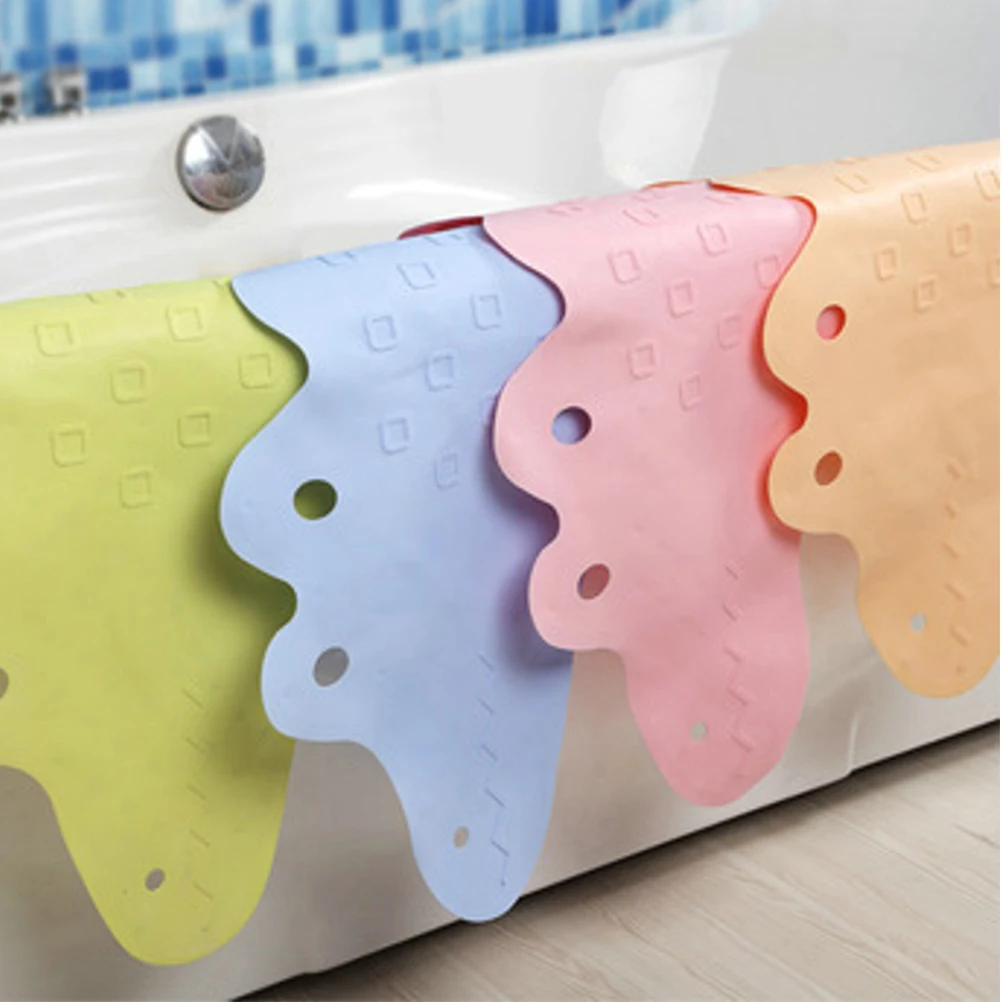 

Anti Slip Bath Mat Cartoon Alligator Premium TPR Eco Friendly Shower Floor Kids Bath Tub Bathroom Spa Non Slipping Suction Cups