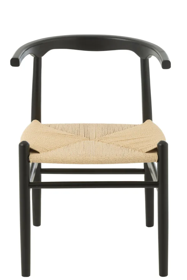 

Modern Solid Wood Restaurant Chairs Wood Rope Woven Chair Nordic Dining Room Chair