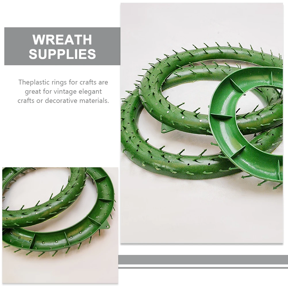 

4Pcs Plastic Round Wreath Rings Sturdy DIY Floral Wreath Frames for Christmas Garland Craft Supplies Decoration