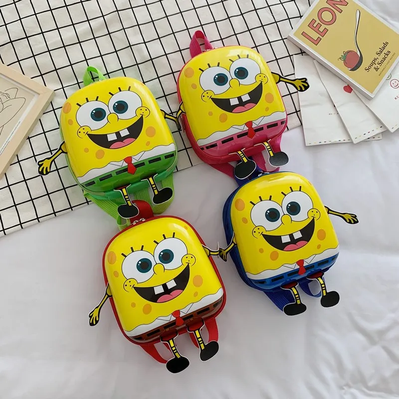 SpongeBob Cartoon Backpack for Baby Boys Girls Cute Children Backpacks Schoolbag Kindergarten Waterproof Book Bags Casual Bags