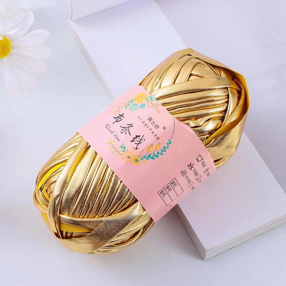 100g Imitation Leather Shiny Crochet Yarn Magic Color Yarn Ball For Cushion Sewing DIY Hand Knitting For T-Shirt