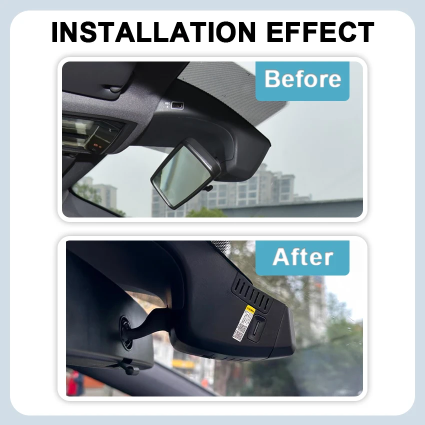 Easy to install Car DVR Wifi Dashcam For Volkswagen VW ID4 id 4, ID4 CROZZ 2022-2025 4K HD Video Recorder G-sensor DashCam