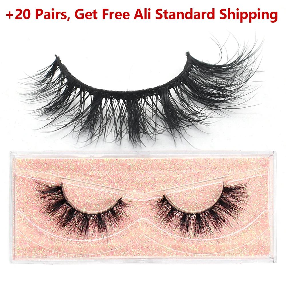 Dropshipping Makeup 3D Mink Eyelashes Strip Lashes 100% Cruelty free Handmade Fluffy False Eyelashes Extension Soft Eye Lashes