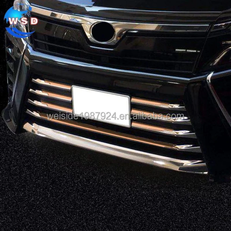 

Chrome Rose Gold Front Bumper Grille Trim Stainless Steel Garnish Bumper Grill Cover for VOXY 80 2014-2021