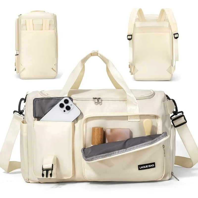

1pcs Oxford Cloth Expandable Crossbody Bag with Wet and Dry Compartment