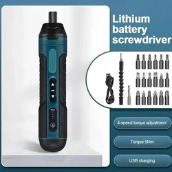Multi-function Disassembly Torque Repair Tools Mini Cordless Electric Screwdriver 1300mah Rechargeable Adjustment Power Drill