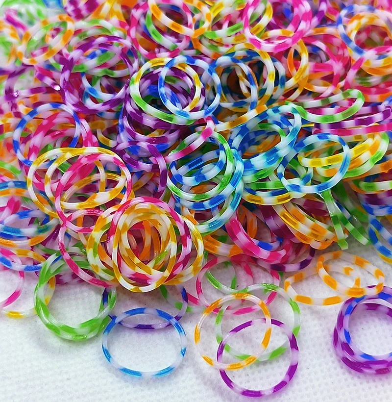 Double Color Rubble Loom Bands Bracelets Girl Gift Elastic Band Weaving Lacing Bracelet Toy Necklace DIY Jewelry Making Accessor