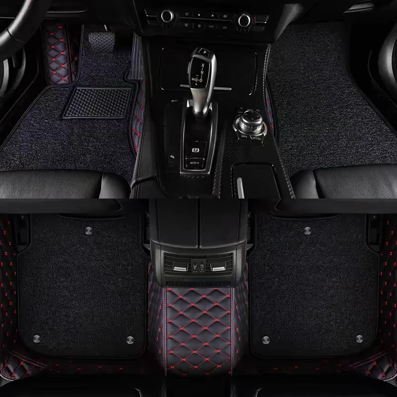 الحصير سيارة طبقة مزدوجة مخصصة مناسبة لكيا EV6 2022 2023 2024 2025 2026 2027 2028 السيارات القدم السجاد