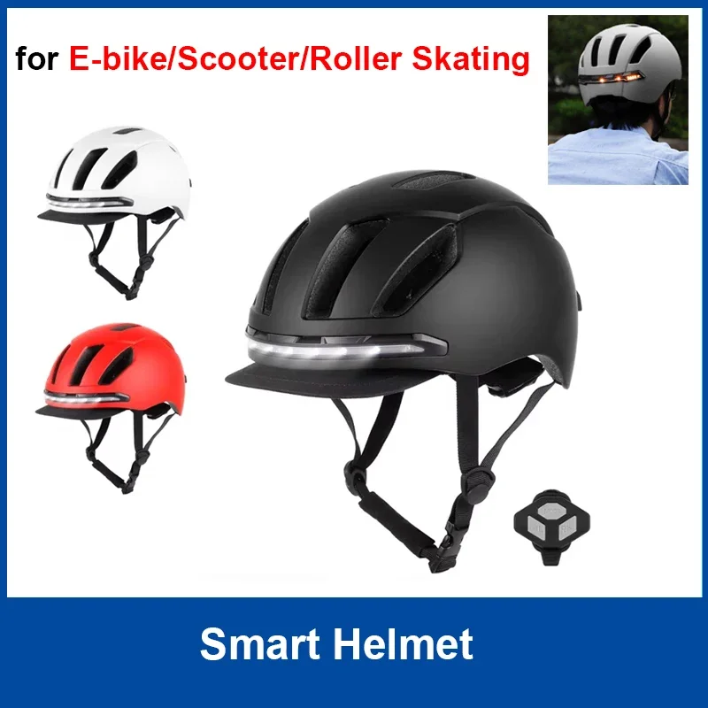 

Smart Helmet with Remote Control LED Taillight 50cm-61cm For E-Bike Scoote Urban Commuter Smart Helmets Cycling Accessories